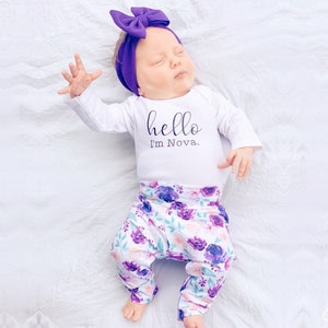 Purple infant leggings best sale