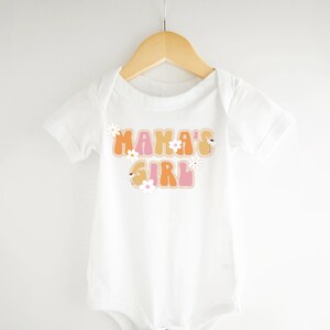 Mama&#39;s Girl Baby Bodysuit, 1st Mother&#39;s Day Baby Outfit, Baby Shower Gift, Summer Baby Set
