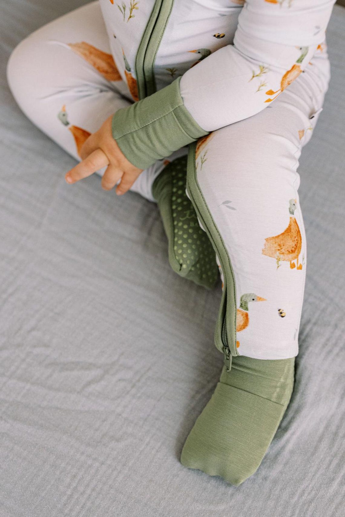 Duck Bamboo Baby Romper With Zipper: Little Duckling Newborn Gift - Etsy