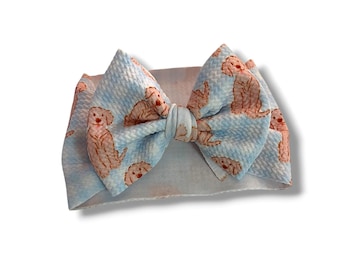 Golden Retriever Baby Headwrap Bow, Dog Toddler Hair Accessory