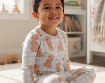Golden Retriever Bamboo Toddler Pajamas: 2-Piece PJ Set