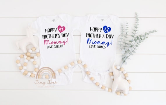 First Mothers Day Bodysuit, Mothers Day Personalized Gift, Baby