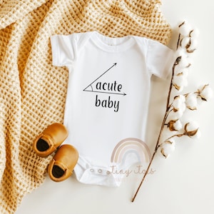 Acute Baby Math Baby Bodysuit, Baby Girl or Baby Boy Outfit, Baby Shower Gift for Math Teacher