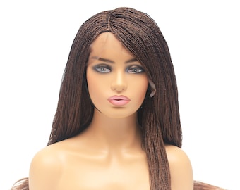 Braided Wigs, Braids Wigs, Micro Million Twist Wig, Lace Frontal Wig, Ready To Ship, Lace Frontal Wigs, GLueless Wigs