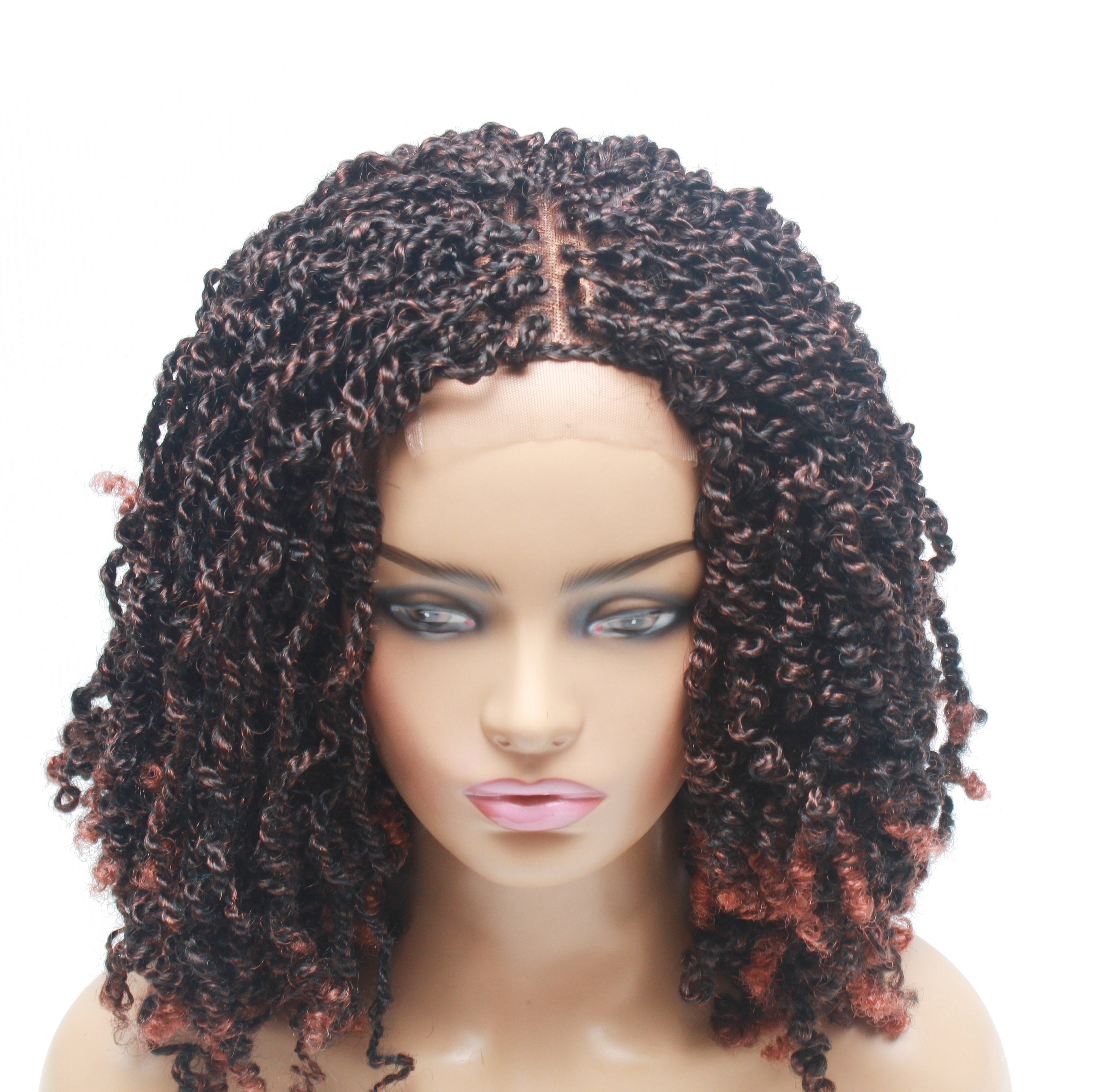 Passion Twists Braided Lace Closure Wig For Black Women Lace Etsy
