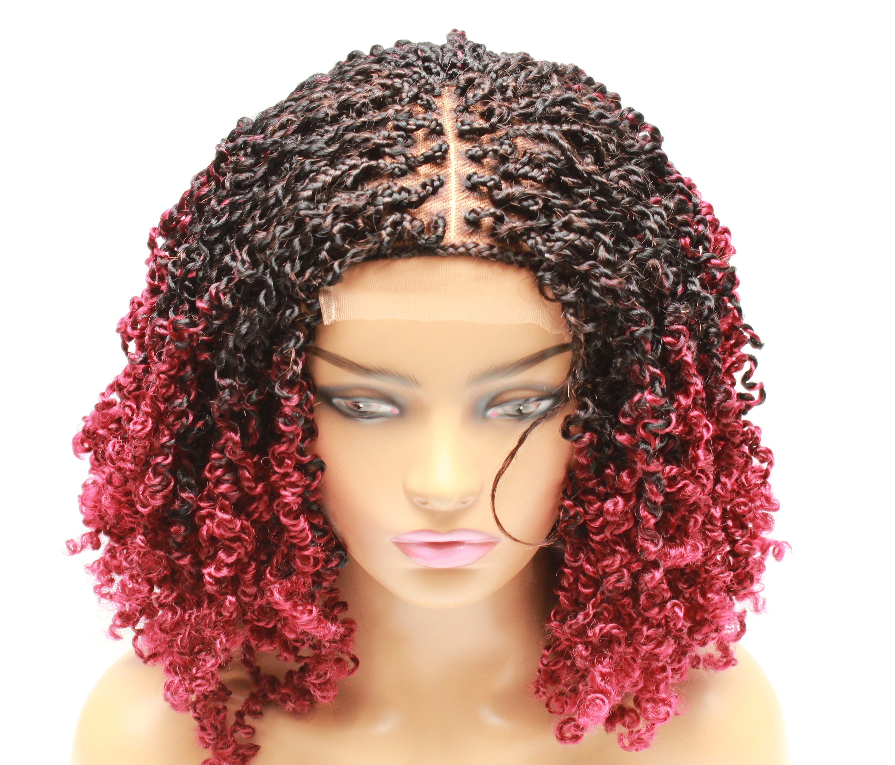 Passion Twists Braided Lace Closure Wig for Black Women Lace Etsy