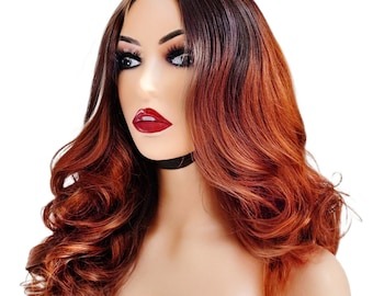 Balayage Wigs- Lace closure wig- Side Part Wig- Virgin Human Hair Wig- Handmade Wig - Glueless Wig - Lacefront wig- Custom Made Wigs