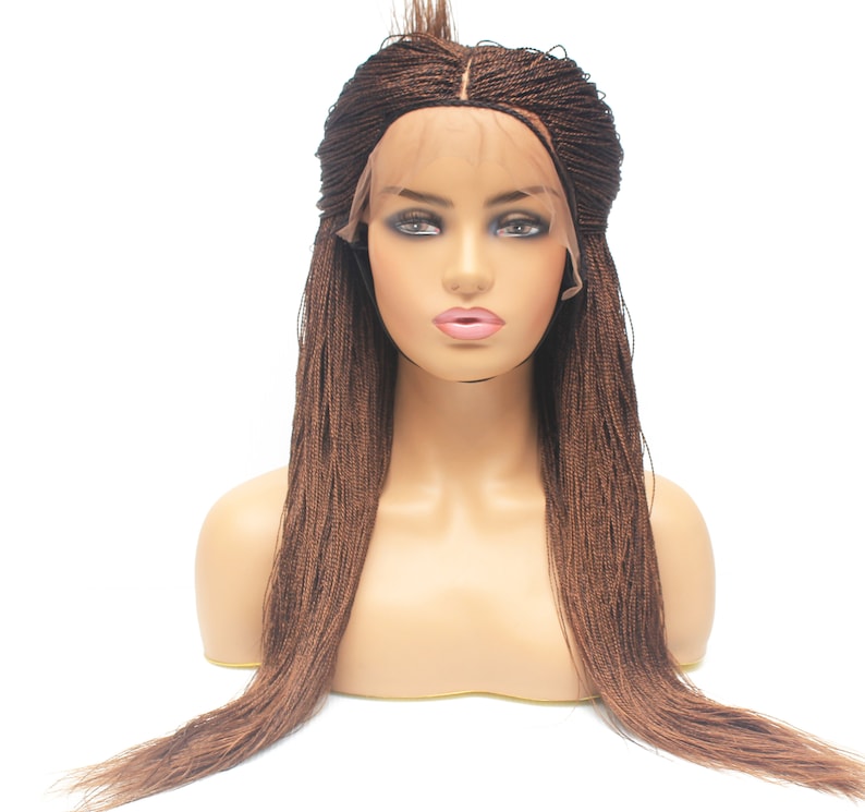 Braided Wigs, Braids Wigs, Micro Million Twist Wig, Lace Frontal Wig, Ready To Ship, Lace Frontal Wigs, GLueless Wigs image 4