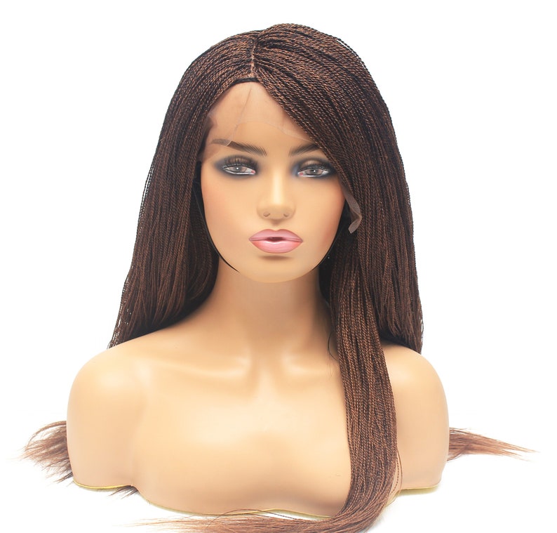 Braided Wigs, Braids Wigs, Micro Million Twist Wig, Lace Frontal Wig, Ready To Ship, Lace Frontal Wigs, GLueless Wigs image 1