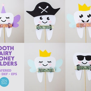 Tooth Fairy Money Holder SVG, Kids Cash Gift Cut File, Kids Money Card, Tooth Fairy Cut File, Tooth Fairy Gift, Tooth Fairy Money Card