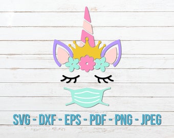 Download Unicorn Mask Svg Etsy