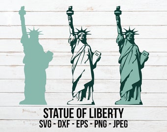 Statue Of Liberty Svg, Independence Day Cut File, Png, Dxf, Patriotic 4th of July Svg, Lady Liberty Layered Stencil, Memorial Svg