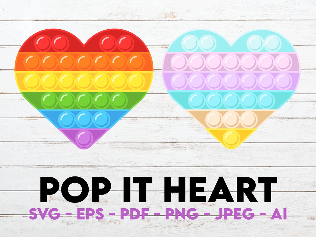 Pop It Heart Clipart Pop It Digital Clipart Heart Fidget Toy - Etsy