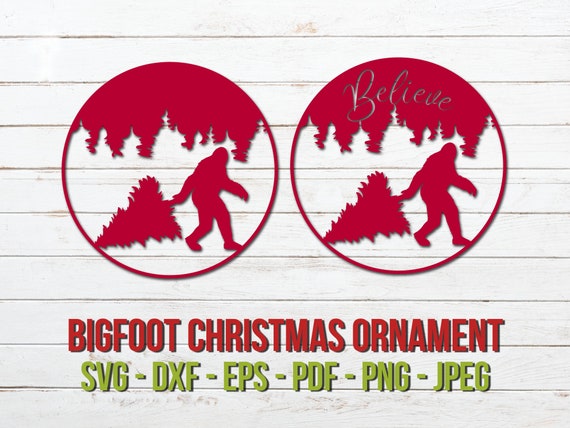 Download Bigfoot Christmas Svg Christmas Yeti Cut File Funny Believe Etsy