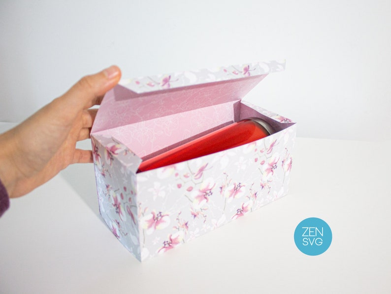 Tumbler Box Template Cut Files 7.5 X 3.5 Inches Tumbler Box Etsy