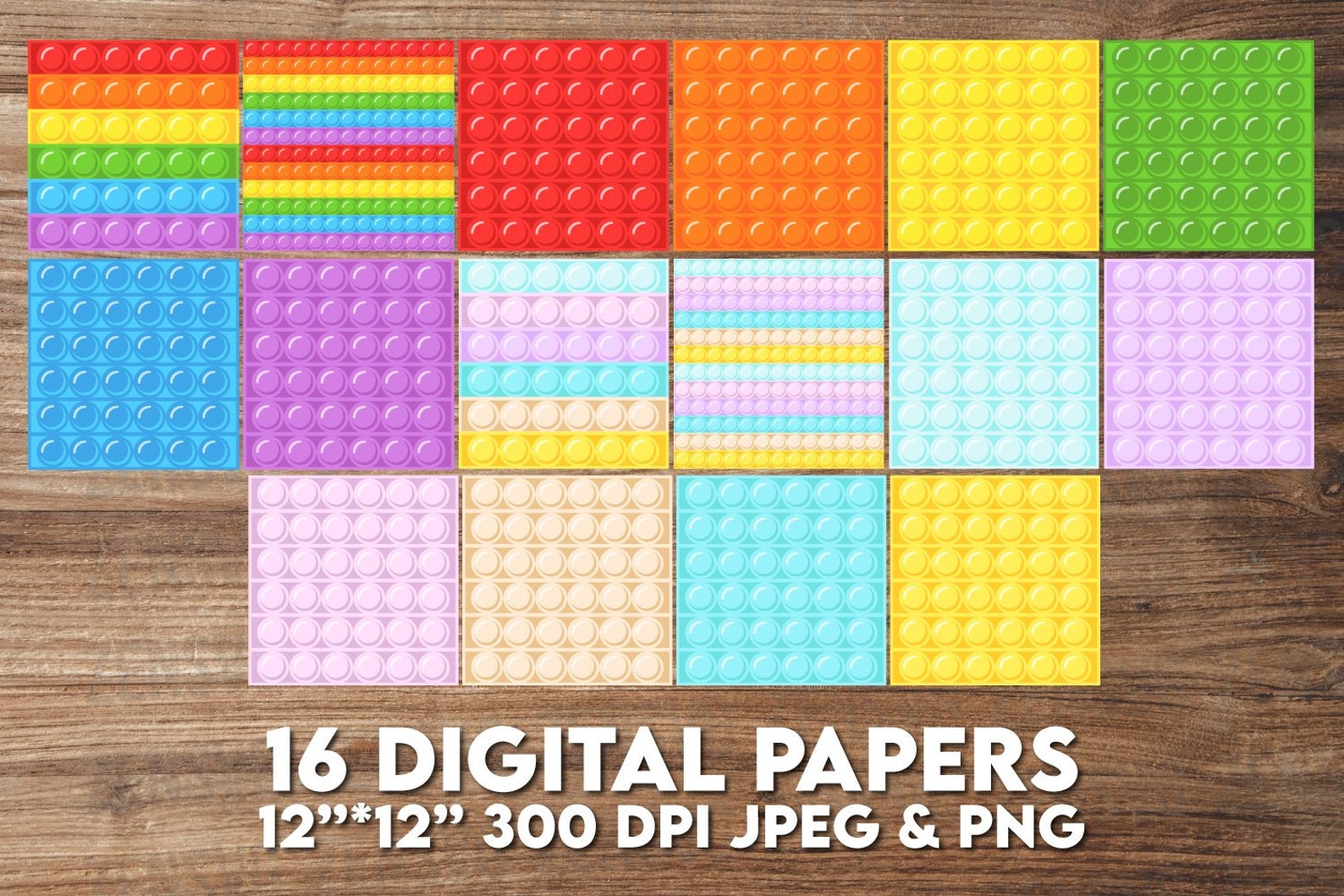 Pop It Clipart Bundle Pop It Alphabet Letters and Numbers - Etsy