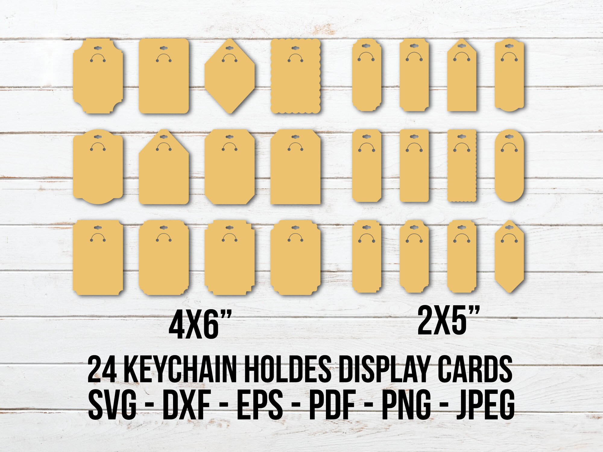 Keychain Holder Display Card SVG, Keyring Holder Dxf, Eps, Png, Pdf, Make  Your Own Keychain Display Card, Keychain Card Template Your Brand 