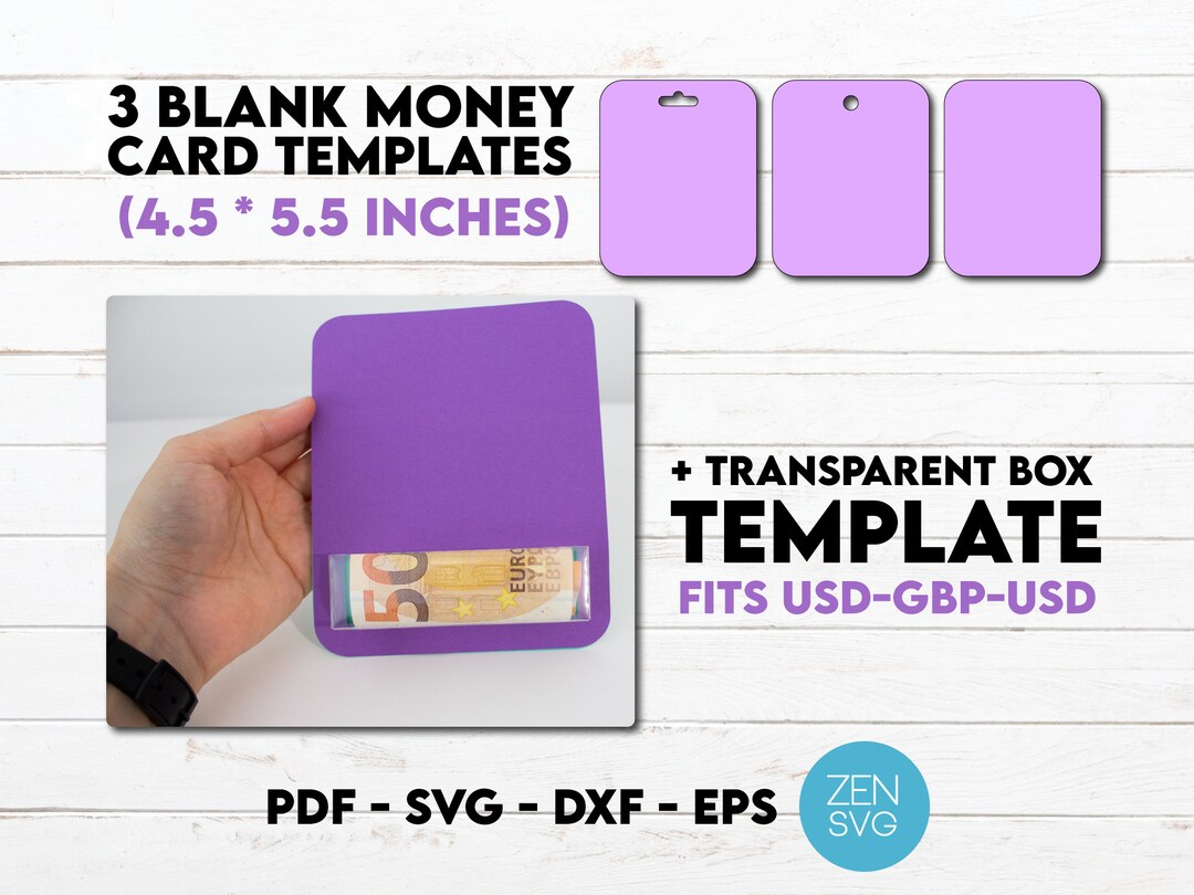 Money Dome Template Cut Files, Transparent Money Holder, DIY Plastic