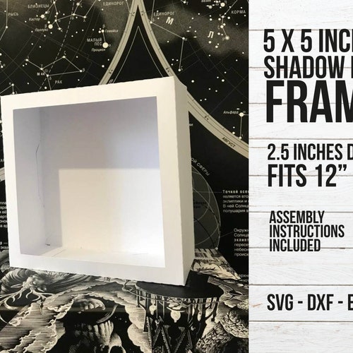 Shadow Box SVG Template 5x5 Shadow Box Frame Paper Lightbox - Etsy