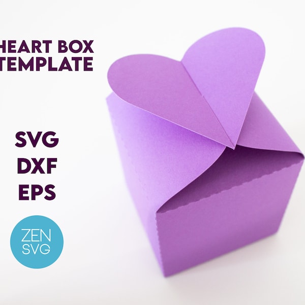 Valentines Heart Box Template Cut File, Wedding Heart Treat Box Svg, Paper Gift Box Template, Diy Heart Shape Box Template, Heart Treat box