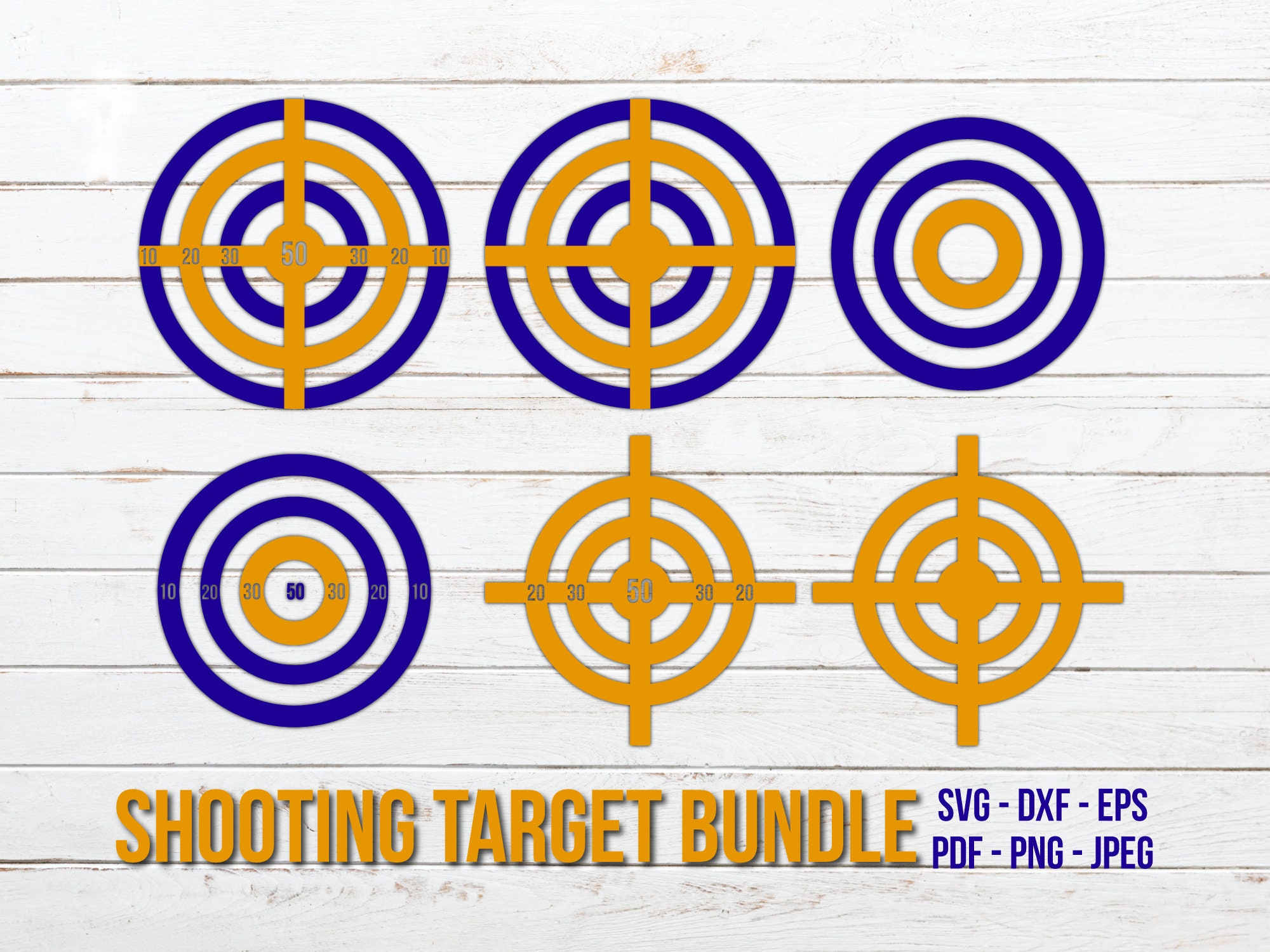 Target JPG Png SVG DXF Cut File Printable Digital Dart Shooting