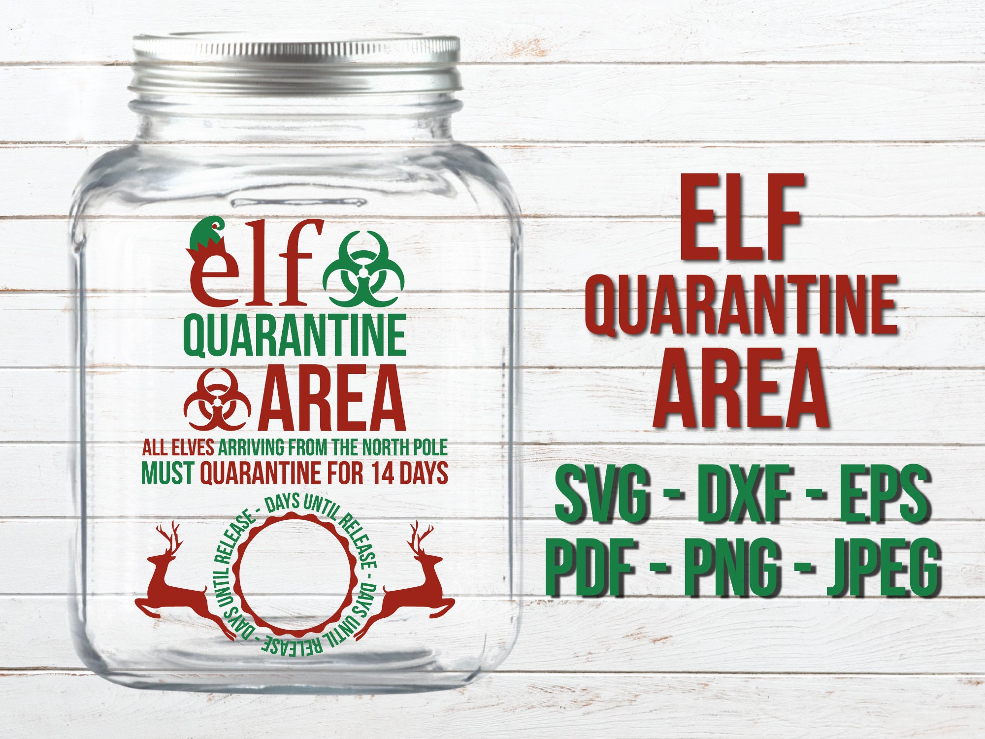 Elf on the shelf Quarantine svg Elf Quarantine area cut file Etsy