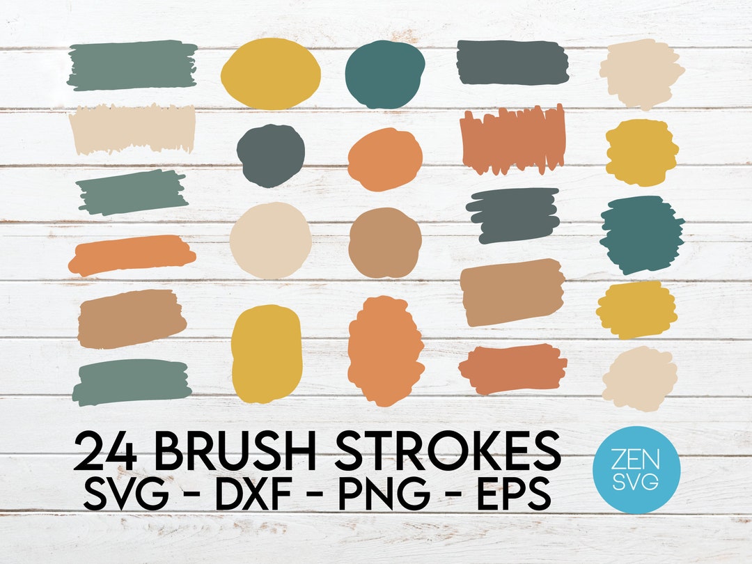 Brush Strokes Svg Bundle Simple Paint Brush Stroke Cricut and Etsy