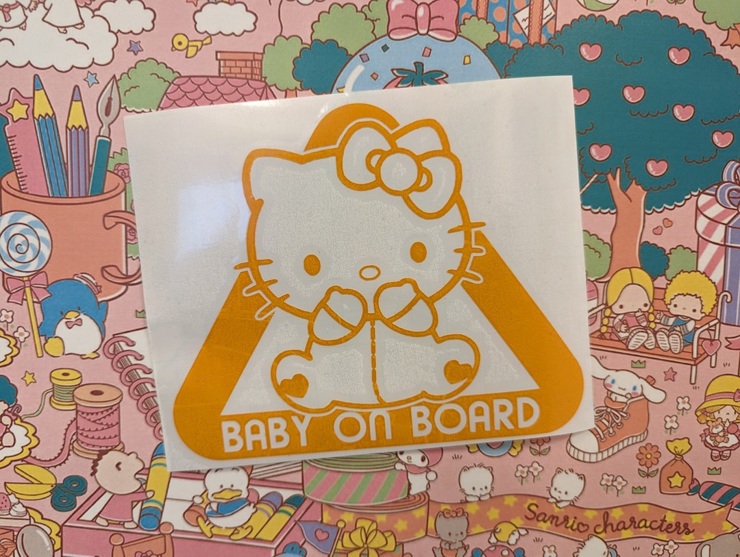 Hello Kitty Baby on Board Vinyl Sticker Decal for Car Waterproof Sanrio