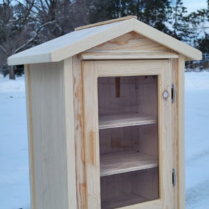 Lending Library or Free Pantry. 2 adjustable shelves. Freight, Surcharges, and extra delivery fees included in price.