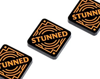 Stunned (double sided) tokens compatible with RIFTBOUND TCG
