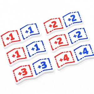 Stapelbare Modifier Plus-tokens (dubbelzijdig) compatibel met Star Wars Unlimited TCG