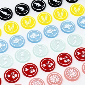 Wingspan compatible food token set (Oceania)
