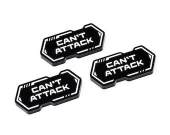Can't Attack (double sided) reminder tokens compatible with GUNDAM TCG