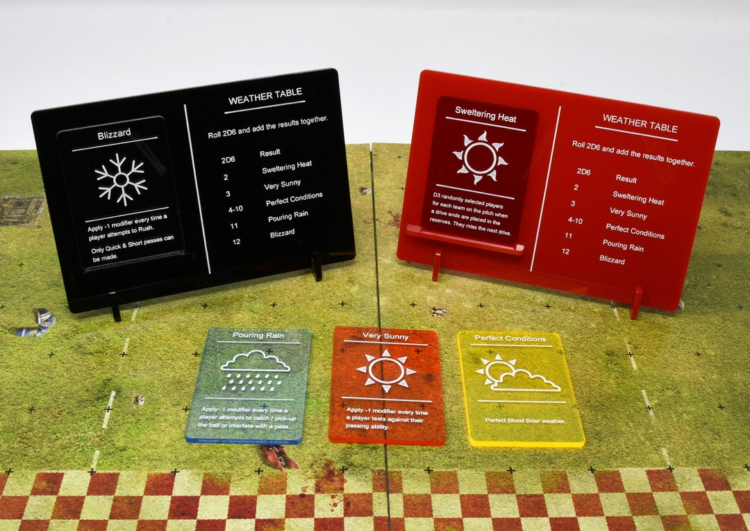 Blood Bowl Compatible Weather Table &amp; Accessories (for Season 2) - Etsy
