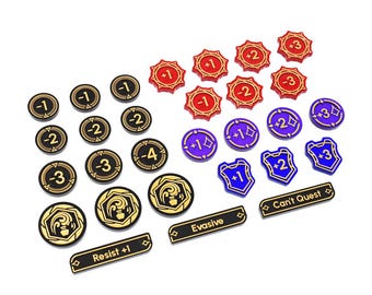 LORCANA TCG compatible acrylic upgrade token set