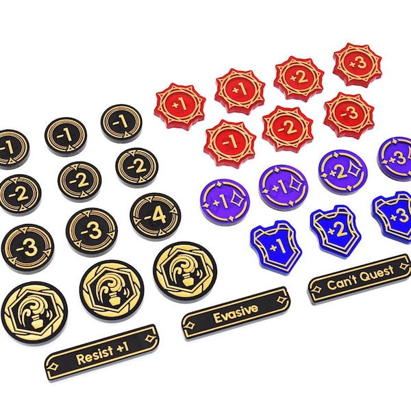 LORCANA TCG compatible acrylic upgrade token set