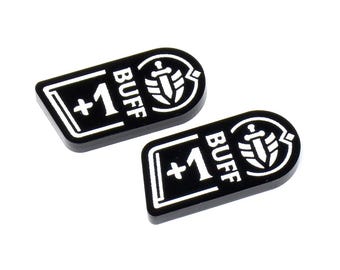 Buff modifiers (double sided) tokens compatible with RIFTBOUND TCG