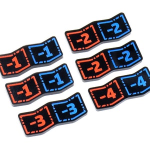 Modifier Minus stapelbare tokens (dubbelzijdig) compatibel met Star Wars Unlimited TCG