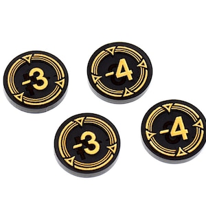 3/4 DAMAGE Tokens (doppelseitig) kompatibel für Lorcana TKG