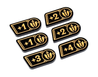 MIGHT + Plus positive modifiers (double sided) tokens compatible with RIFTBOUND TCG