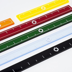 Fallout Wasteland Warfare compatible acrylic measuring range rulers