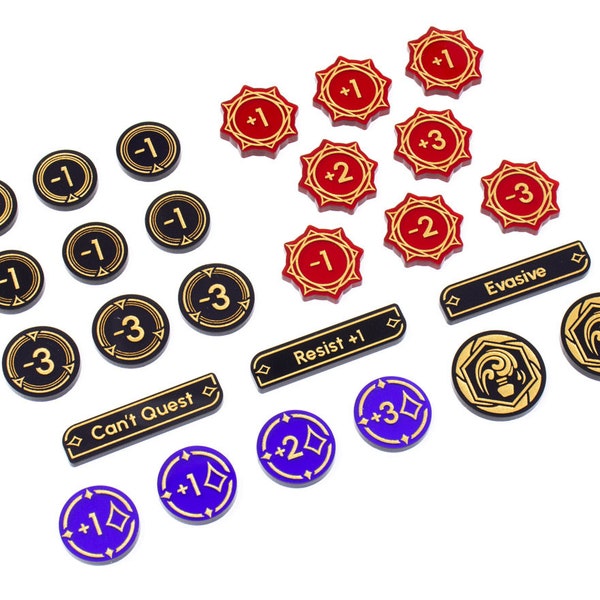 LORCANA TCG compatible acrylic upgrade token set