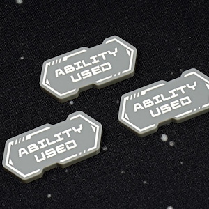 Ability Used (double sided) reminder tokens compatible with GUNDAM TCG