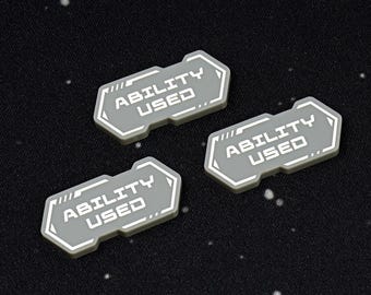 Ability Used (double sided) reminder tokens compatible with GUNDAM TCG