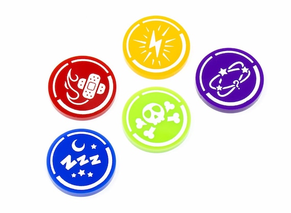 Condition Effects / Status Acrylic Tokens Compatible With Pokemon TCG - Etsy