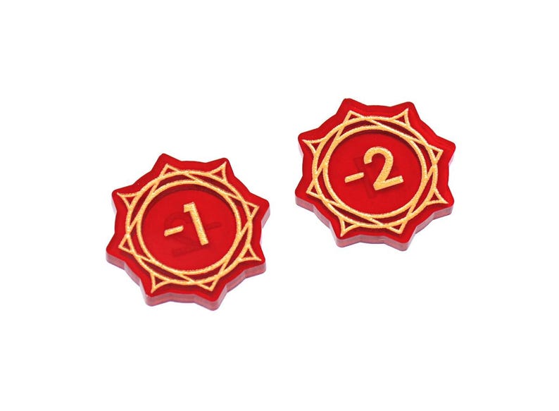2x Tokens STRENGTH Attack Minus Modifier Tokens (double Sided) Compatible With ...