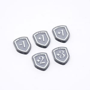 5x Defense modifier tokens compatibel met Lord Of The Rings LCG