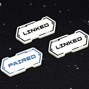 Linked / Paired (double sided) reminder tokens compatible with GUNDAM TCG