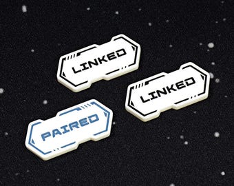 Linked / Paired (double sided) reminder tokens compatible with GUNDAM TCG