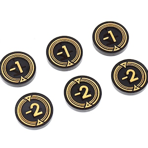 1/2 DAMAGE Tokens (doppelseitig) kompatibel für Lorcana TKG